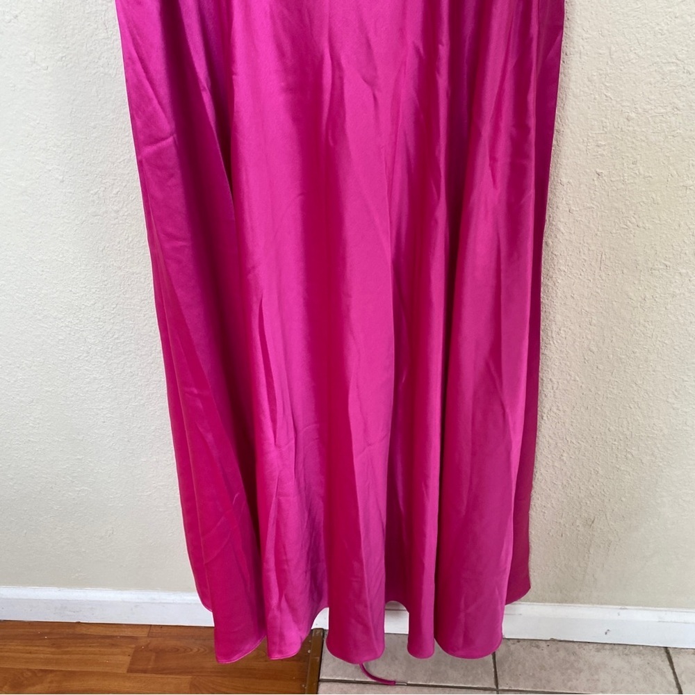 HOUSE‎ OF CB 'Anabella' Fuchsia Lace Up Maxi Dress NWOT pink size L A-C - Picture 6 of 12